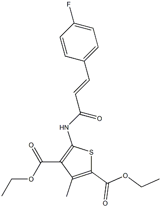 diethyl 5-{[3-(4-fluorophenyl)acryloyl]amino}-3-methyl-2,4-thiophenedicarboxylate Structure