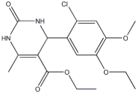 ethyl 4-(2-chloro-5-ethoxy-4-methoxyphenyl)-6-methyl-2-oxo-1,2,3,4-tetrahydro-5-pyrimidinecarboxylate 구조식 이미지