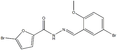 5-bromo-N'-(5-bromo-2-methoxybenzylidene)-2-furohydrazide 구조식 이미지