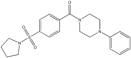 1-phenyl-4-[4-(1-pyrrolidinylsulfonyl)benzoyl]piperazine 구조식 이미지
