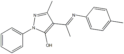 3-methyl-4-[N-(4-methylphenyl)ethanimidoyl]-1-phenyl-1H-pyrazol-5-ol Structure