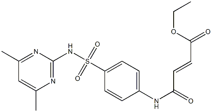 ethyl 4-(4-{[(4,6-dimethyl-2-pyrimidinyl)amino]sulfonyl}anilino)-4-oxo-2-butenoate 구조식 이미지