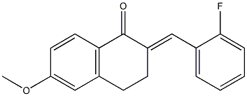 2-(2-fluorobenzylidene)-6-methoxy-3,4-dihydro-1(2H)-naphthalenone Structure