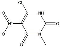 6-chloro-5-nitro-3-methyl-2,4(1H,3H)-pyrimidinedione 구조식 이미지