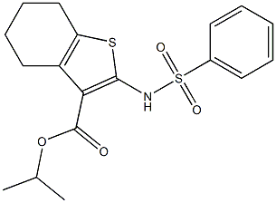 isopropyl 2-[(phenylsulfonyl)amino]-4,5,6,7-tetrahydro-1-benzothiophene-3-carboxylate Structure