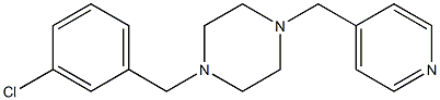 1-(3-chlorobenzyl)-4-(4-pyridinylmethyl)piperazine Structure