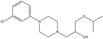 1-[4-(3-chlorophenyl)-1-piperazinyl]-3-isopropoxy-2-propanol 구조식 이미지