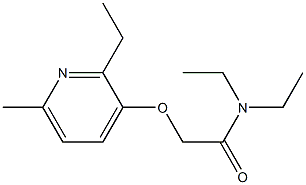 N,N-diethyl-2-[(2-ethyl-6-methyl-3-pyridinyl)oxy]acetamide Structure