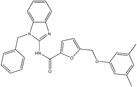 N-(1-benzyl-1H-benzimidazol-2-yl)-5-[(3,5-dimethylphenoxy)methyl]-2-furamide Structure