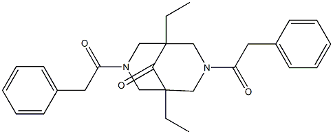 1,5-diethyl-3,7-bis(phenylacetyl)-3,7-diazabicyclo[3.3.1]nonan-9-one 구조식 이미지