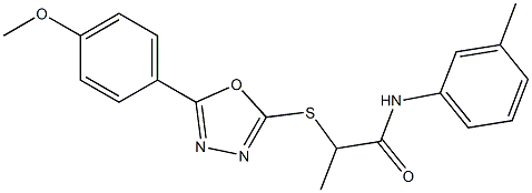 2-{[5-(4-methoxyphenyl)-1,3,4-oxadiazol-2-yl]sulfanyl}-N-(3-methylphenyl)propanamide Structure