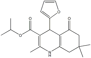 isopropyl 4-(2-furyl)-2,7,7-trimethyl-5-oxo-1,4,5,6,7,8-hexahydro-3-quinolinecarboxylate Structure