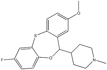 7-fluoro-11-(1-methyl-4-piperidinyl)-11H-dibenzo[b,e][1,4]oxathiepin-2-yl methyl ether 구조식 이미지