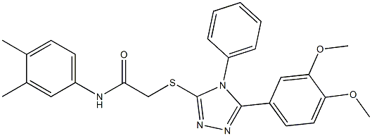 2-{[5-(3,4-dimethoxyphenyl)-4-phenyl-4H-1,2,4-triazol-3-yl]sulfanyl}-N-(3,4-dimethylphenyl)acetamide Structure