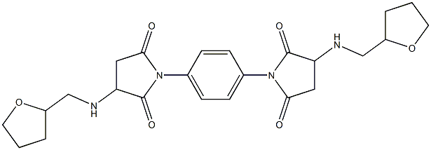 1-(4-{2,5-dioxo-3-[(tetrahydro-2-furanylmethyl)amino]-1-pyrrolidinyl}phenyl)-3-[(tetrahydro-2-furanylmethyl)amino]-2,5-pyrrolidinedione 구조식 이미지