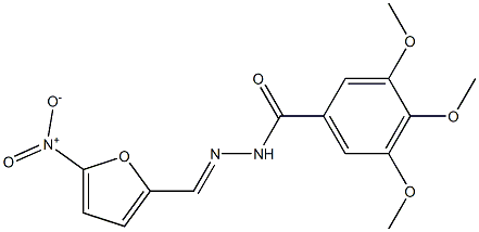 N'-({5-nitro-2-furyl}methylene)-3,4,5-trimethoxybenzohydrazide 구조식 이미지