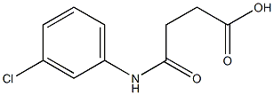 4-(3-chloroanilino)-4-oxobutanoic acid 구조식 이미지