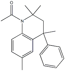 1-acetyl-2,2,4,6-tetramethyl-4-phenyl-1,2,3,4-tetrahydroquinoline 구조식 이미지