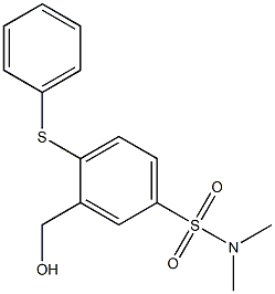 3-(hydroxymethyl)-N,N-dimethyl-4-(phenylsulfanyl)benzenesulfonamide 구조식 이미지