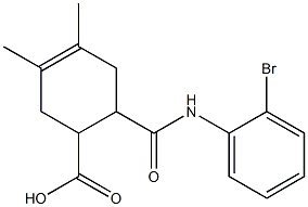 6-[(2-bromoanilino)carbonyl]-3,4-dimethyl-3-cyclohexene-1-carboxylic acid 구조식 이미지