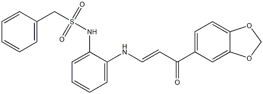 N-(2-{[3-(1,3-benzodioxol-5-yl)-3-oxo-1-propenyl]amino}phenyl)(phenyl)methanesulfonamide 구조식 이미지