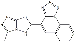 4-(3-methyl-5,6-dihydro[1,2,4]triazolo[3,4-b][1,3,4]thiadiazol-6-yl)tetraazolo[1,5-a]quinoline Structure