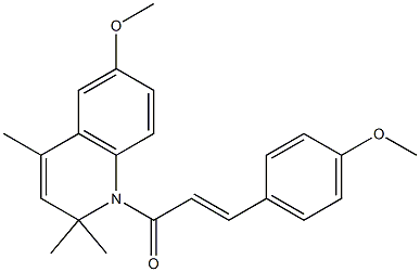 6-methoxy-1-[3-(4-methoxyphenyl)acryloyl]-2,2,4-trimethyl-1,2-dihydroquinoline Structure