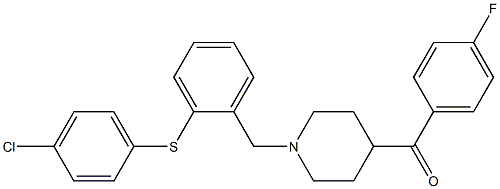 (1-{2-[(4-chlorophenyl)sulfanyl]benzyl}-4-piperidinyl)(4-fluorophenyl)methanone 구조식 이미지