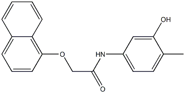 N-(3-hydroxy-4-methylphenyl)-2-(1-naphthyloxy)acetamide 구조식 이미지