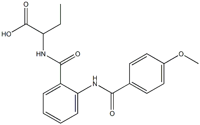 2-({2-[(4-methoxybenzoyl)amino]benzoyl}amino)butanoic acid 구조식 이미지