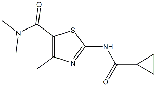 2-[(cyclopropylcarbonyl)amino]-N,N,4-trimethyl-1,3-thiazole-5-carboxamide 구조식 이미지