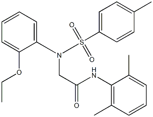 N-(2,6-dimethylphenyl)-2-{2-ethoxy[(4-methylphenyl)sulfonyl]anilino}acetamide Structure