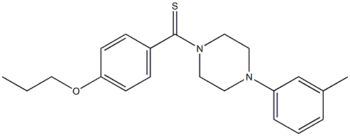 4-{[4-(3-methylphenyl)-1-piperazinyl]carbothioyl}phenyl propyl ether Structure