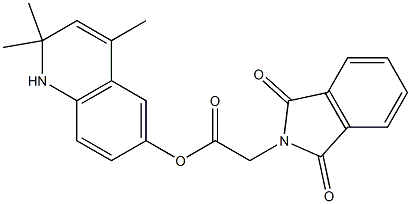 2,2,4-trimethyl-1,2-dihydro-6-quinolinyl (1,3-dioxo-1,3-dihydro-2H-isoindol-2-yl)acetate Structure