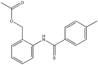 2-[(4-methylbenzothioyl)amino]benzyl acetate Structure