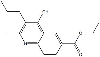 ethyl 4-hydroxy-2-methyl-3-propyl-6-quinolinecarboxylate 구조식 이미지