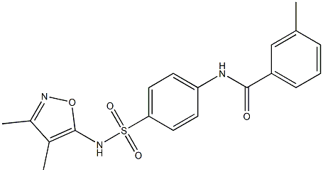 N-(4-{[(3,4-dimethyl-5-isoxazolyl)amino]sulfonyl}phenyl)-3-methylbenzamide Structure