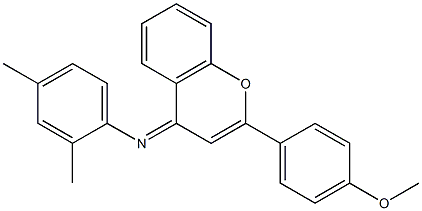 N-(2,4-dimethylphenyl)-N-[2-(4-methoxyphenyl)-4H-chromen-4-ylidene]amine Structure