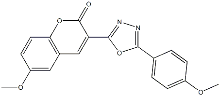 6-methoxy-3-[5-(4-methoxyphenyl)-1,3,4-oxadiazol-2-yl]-2H-chromen-2-one 구조식 이미지