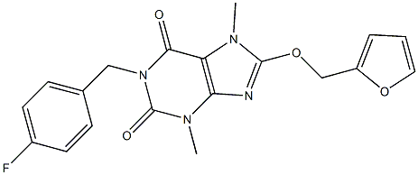 1-(4-fluorobenzyl)-8-(2-furylmethoxy)-3,7-dimethyl-3,7-dihydro-1H-purine-2,6-dione Structure