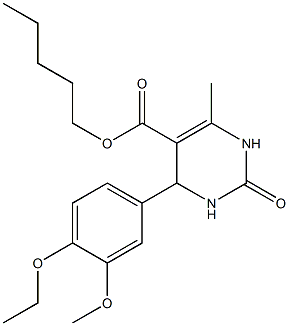 pentyl 4-(4-ethoxy-3-methoxyphenyl)-6-methyl-2-oxo-1,2,3,4-tetrahydro-5-pyrimidinecarboxylate 구조식 이미지