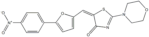 5-[(5-{4-nitrophenyl}-2-furyl)methylene]-2-(4-morpholinyl)-1,3-thiazol-4(5H)-one 구조식 이미지