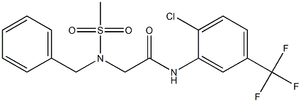 2-[benzyl(methylsulfonyl)amino]-N-[2-chloro-5-(trifluoromethyl)phenyl]acetamide Structure