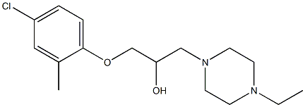 1-(4-chloro-2-methylphenoxy)-3-(4-ethyl-1-piperazinyl)-2-propanol Structure