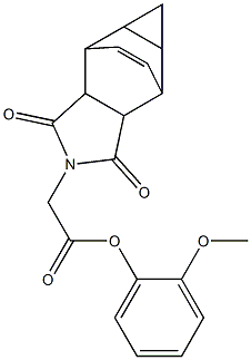 2-methoxyphenyl (3,5-dioxo-4-azatetracyclo[5.3.2.0~2,6~.0~8,10~]dodec-11-en-4-yl)acetate 구조식 이미지