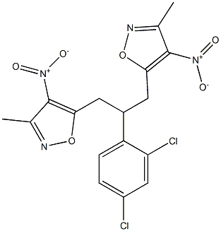 5-(2-(2,4-dichlorophenyl)-3-{4-nitro-3-methyl-5-isoxazolyl}propyl)-4-nitro-3-methylisoxazole 구조식 이미지