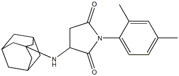 1-(2,4-dimethylphenyl)-3-(tricyclo[3.3.1.1~3,7~]dec-1-ylamino)pyrrolidine-2,5-dione Structure