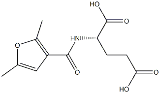 N-(2,5-dimethyl-3-furoyl)glutamic acid 구조식 이미지