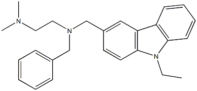 N-benzyl-N-[2-(dimethylamino)ethyl]-N-[(9-ethyl-9H-carbazol-3-yl)methyl]amine 구조식 이미지