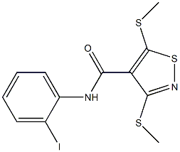 N-(2-iodophenyl)-3,5-bis(methylsulfanyl)-4-isothiazolecarboxamide Structure